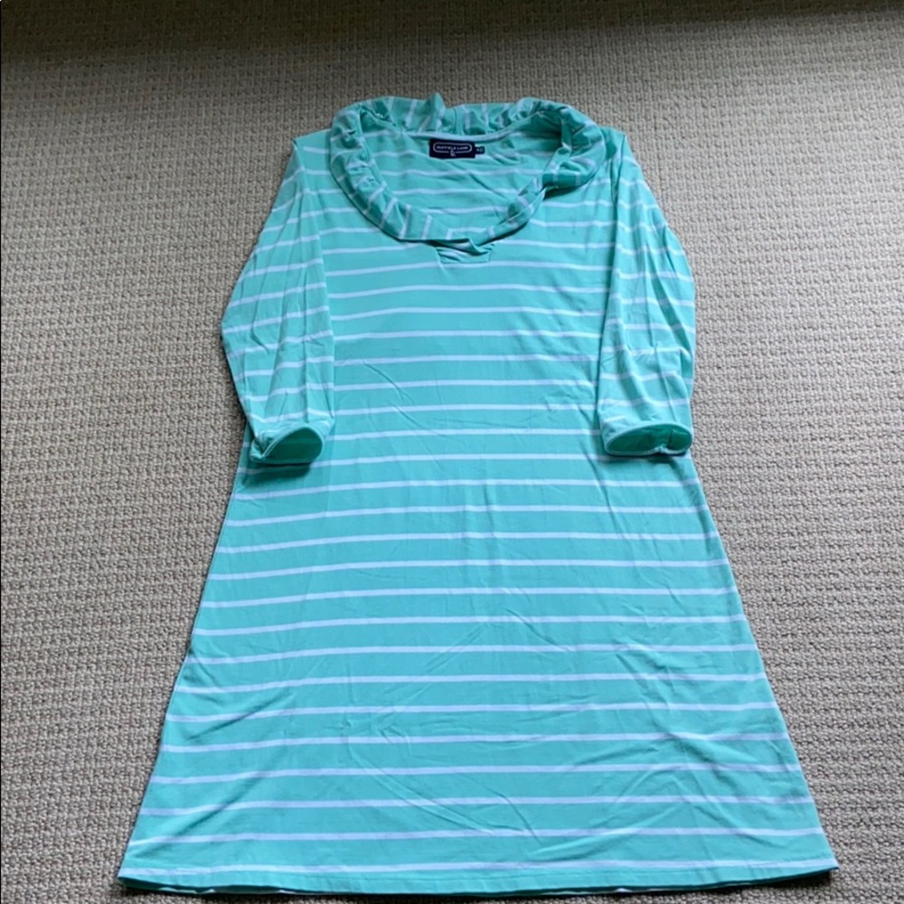 Duffield Lane Mint Green and White Striped Dress
